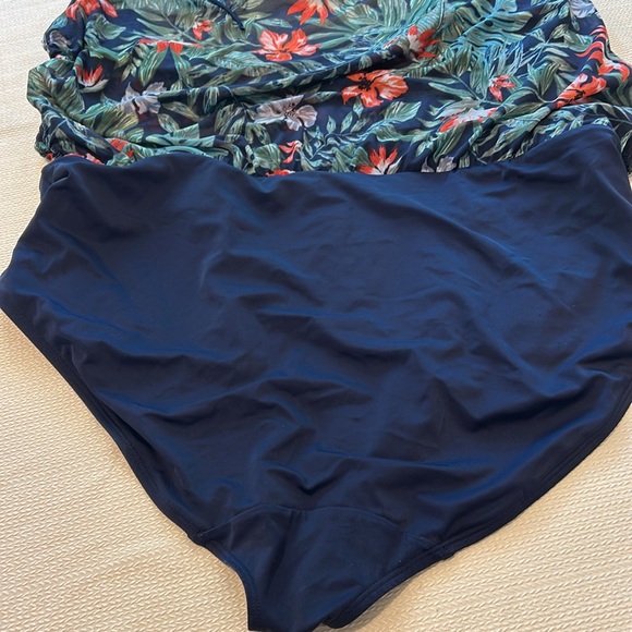 CACIQUE SWIMSUIT BOTTOMS Swim Skirt PLUS SIZE 24 Tropical Vacation Resort - Picture 9 of 10